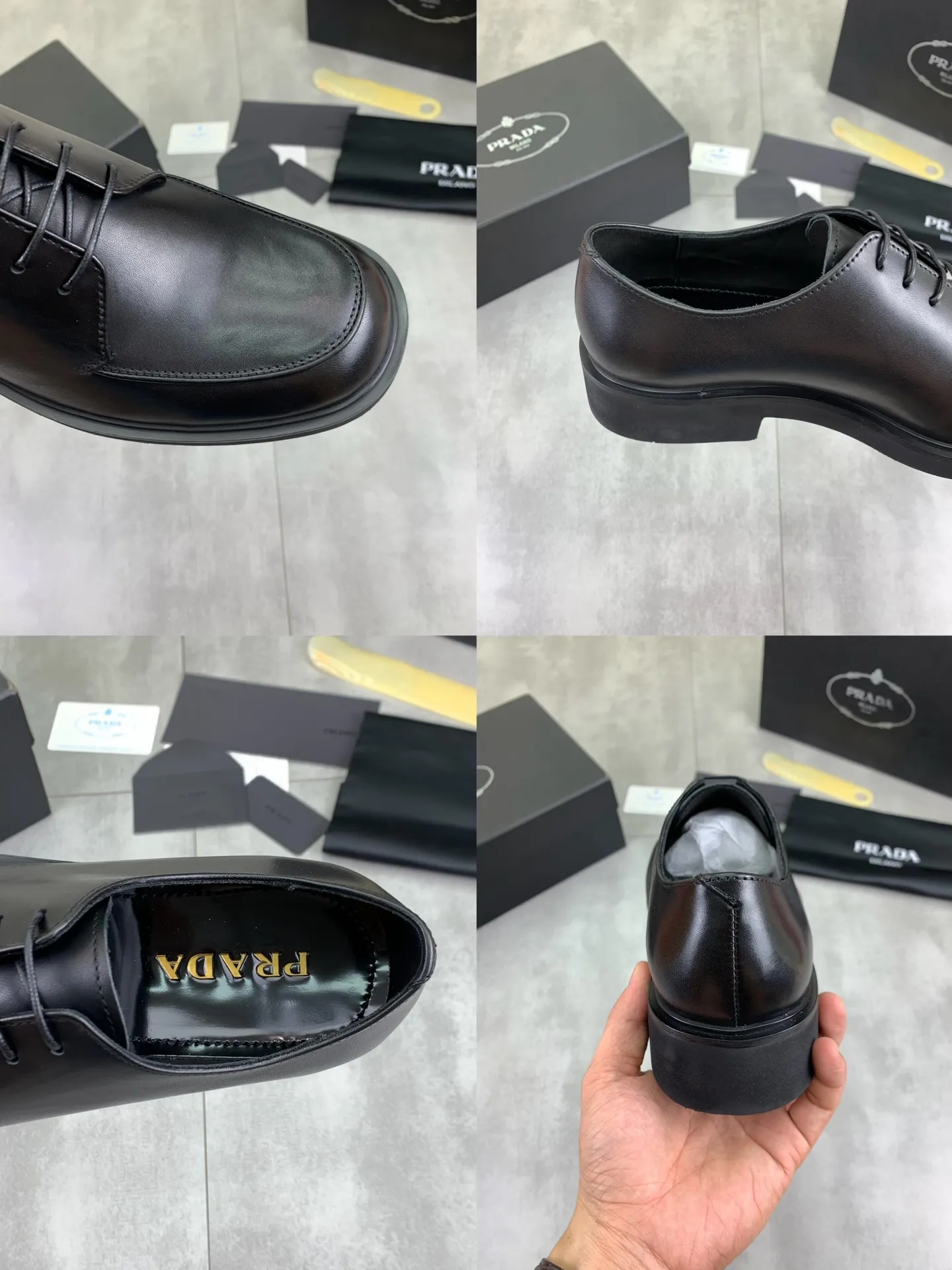 Factory price P840 💰Original quality, top version🔱 ＰＲＡＤＡPrada. Men's business casual leather shoes, top quality cow leather. 1:1 shipment ⬆️Luxurious and noble, all made of imported original first-layer fine suede cowhide, just to create a more comfortable wearing experience. Upper: original comfortable open-edge bead-rubbed calfskin ➕Top imported water-dyed full cow lining, original high-end lightweight and comfortable TPU combination bottom ✔️Code number: 39-44 (38 45 Can be customized)